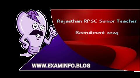 RPSC Senior Teacher Recruitment 2024